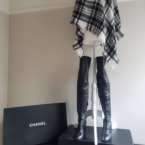 COPY - CHANEL | Black Over the Knee Boots | 36.5 - Picture 1 of 15